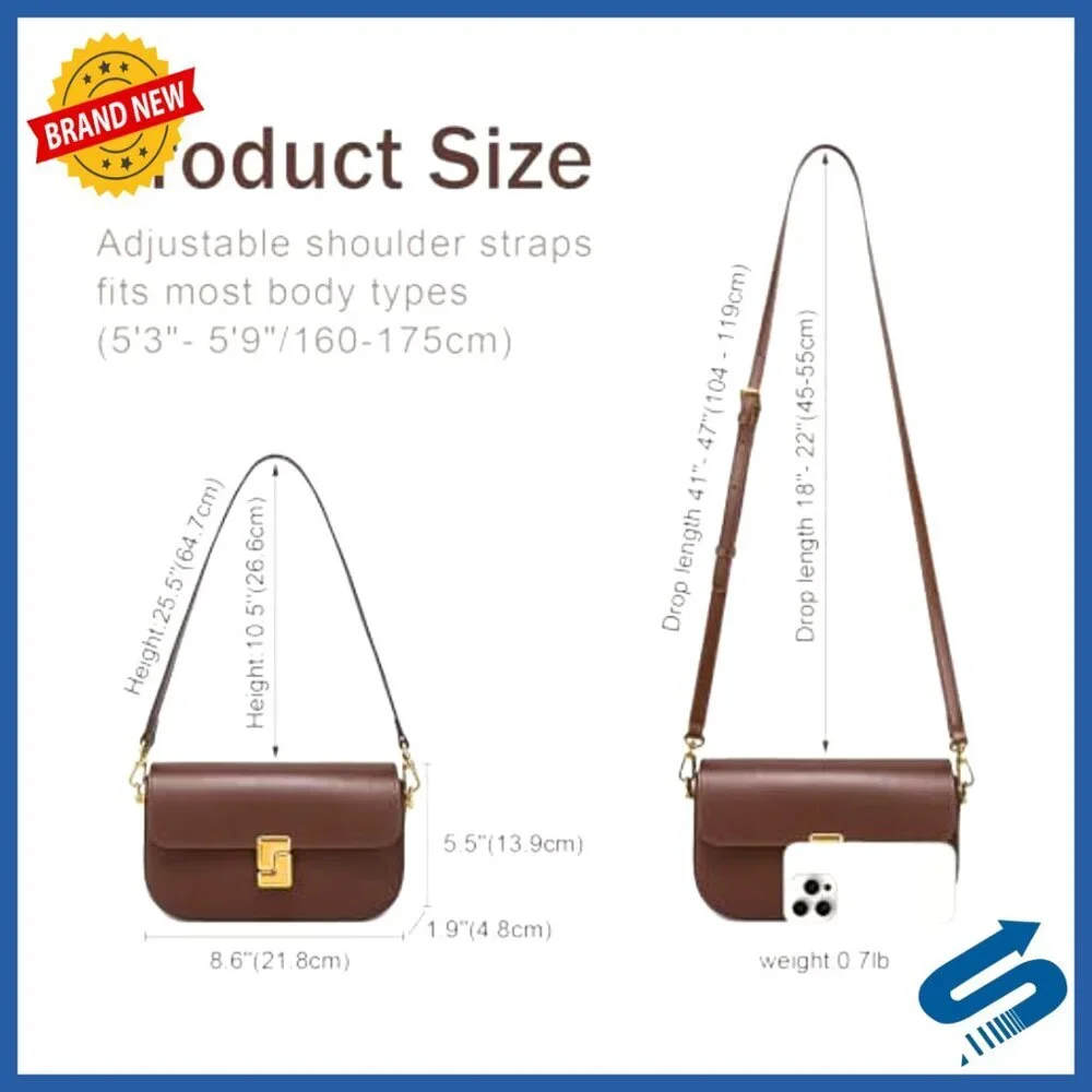Soft Leather Crossbody Bag with Removable Straps, Top Handle Shoulder Bag